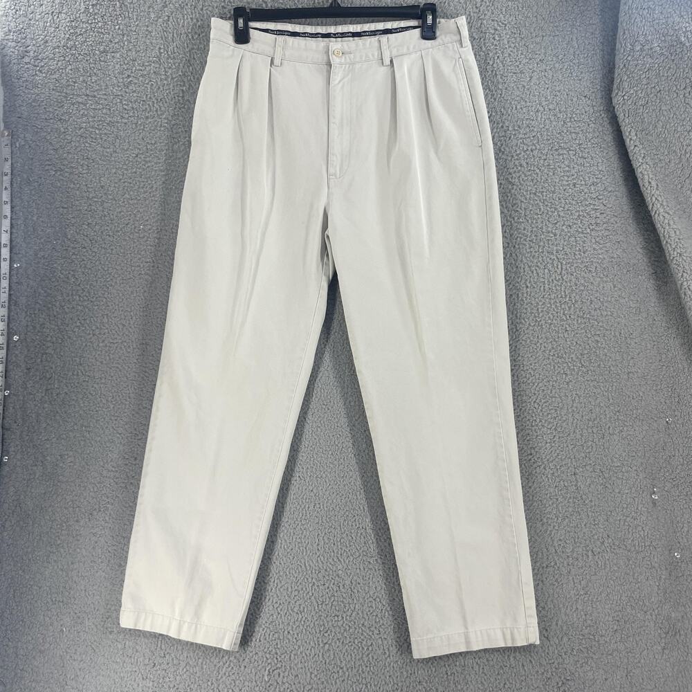 Polo Ralph Lauren Chino Pants Mens 36 x32 Beige Pleated Front Classic Fit